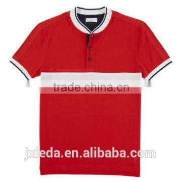 Factory Direct Sale Slim Fit Styling Color Block Baseball Vented Hem Polo Shirt in China photo-3