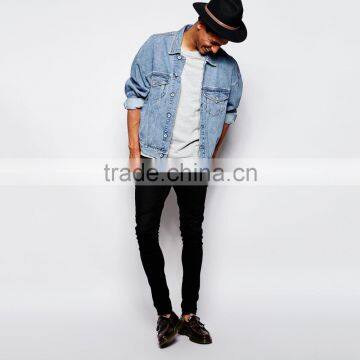 Cowboy Style Fashion Men's Jeans Jacket Causal Wear photo-4