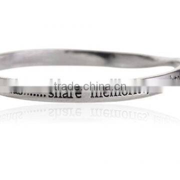 Hot Inspired Saying Logo Engraved Bangle New Style Women Twist Bangle for European & USA Market photo-2