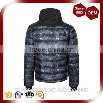 Men's Camo-print Polyester Shell Quilted Padding Winter Jacket photo-3