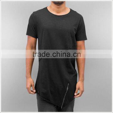 China Factory Wholesale Street Wear Tee Shirt Lengthen T Shirt Custom photo-3