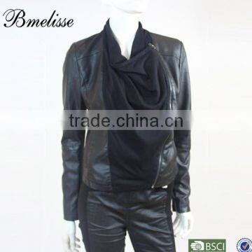 leather jacket for women High quality feather PU down coat for women