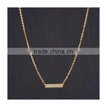 American Simple Bar Pendant 18k Gold Thin Chain Custom Necklace Design Jewelry Jewelly photo-2