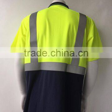 Hi Vis 100% Polyester Reflective Birdeye Safety Flame Retardant Polo Shirt photo-2