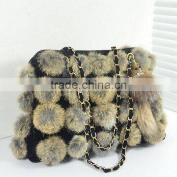 New Style Girls Luxury Evening Fur Bags White Turkey Fur Bag