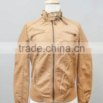 Vintage Women's Slim Biker Motorcycle PU Leather Zipper Jacket Punk Rock#LPU0331 photo-2