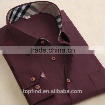 Wholesale OEM Supply High Fashion Colorful 100% Cotton Special Collar Oxford Shirt for Man photo-3