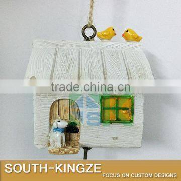 White Wood House Cat Plate Brass Stainless Ringing Bell photo-2