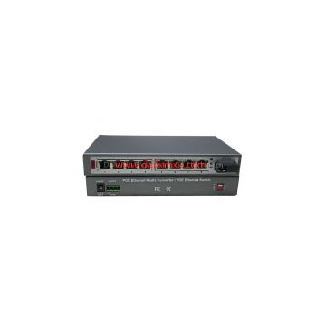 8channels POE fiber media converter