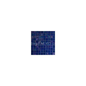 15x15x4mm Dark Blue Ceramic Jade Galaxy Glass Mosaic Tiles For Kitchen Wall