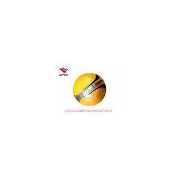 Yellow PVC /  TPU Soccer Ball Size 5 , Training custom printed soccer balls