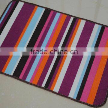 latex backing microfiber print floor mat