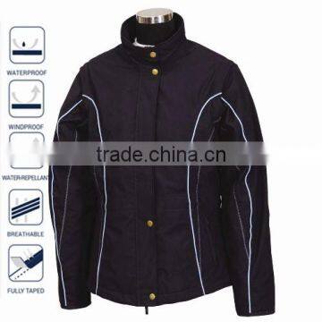 Equestrian Waterproof Winter Horse Riding Jacket with reflective strip