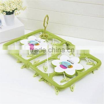 reusable clotheshorse useful plastic hanger for socket baby cloth hanger 32 branches