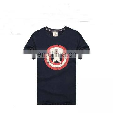 Captain America Navy Distressed Shield T-Shirt photo-2