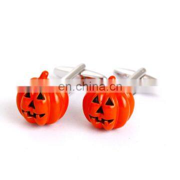 Novelty Halloween pumpkin design cufflinks