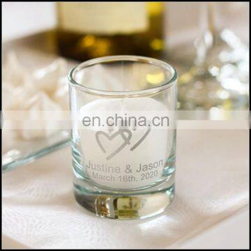 Double heart decorative cup wedding candle