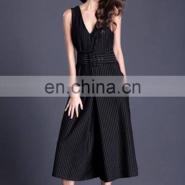 Topshop Design V Neck Stripe Pattern Jumpsuits for Women 2015 photo-5