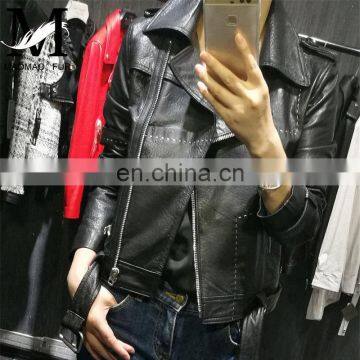 Italian Soft Jacket Genuine Lambskin Leather Slim Leather Jacket Woman Color