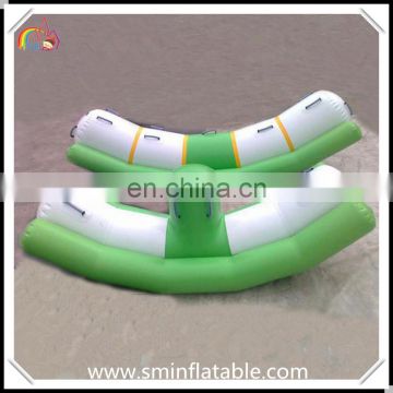 Commercial portable inflatable water seesaw, inflatable water teetertotter, adult seesaw for entertainment water game