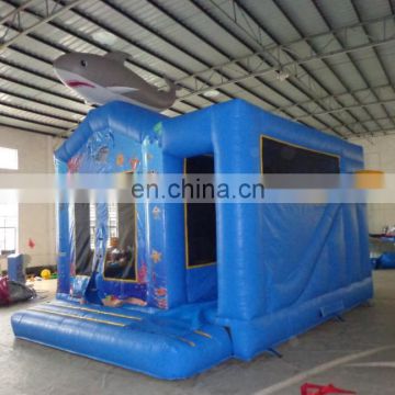 custom factory price inflatable shark bouncer slide combo, air bouncer inflatable trampoline