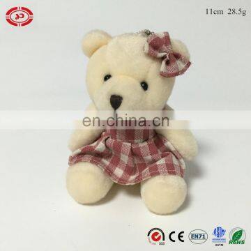 Girl bear toy with skirt cute gift CE plush keychain