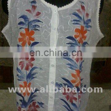 BRUSH PRINT BLOUSE