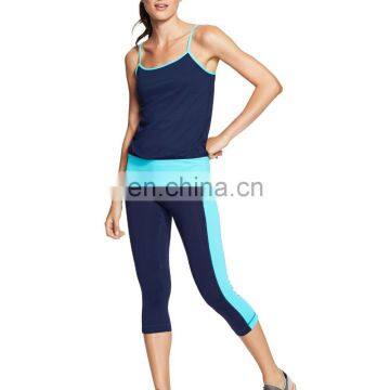 Yihao New Fashion Sportwear Women Clothing Run Faster Crop Tops Legging photo-2