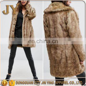 New Design Faux Fur Midi Coat Winter Coats Women Girl Women Brown Coats Winter with Great Price
