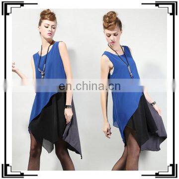 New arrival summer fashion sleeveless chiffon women dress