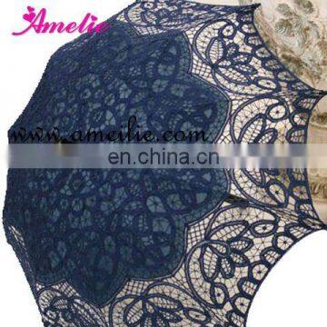 Navy blue flower girl lace parasols