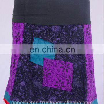 Bohemian Cotton Patchwork Mini Skirt HHCS 108 B