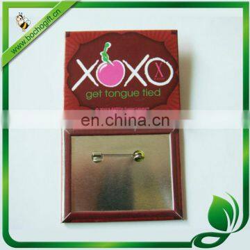 rectangle Tin Plate Badge