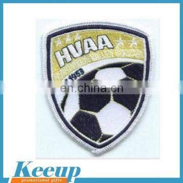 Football team embroidered badge with custom logo