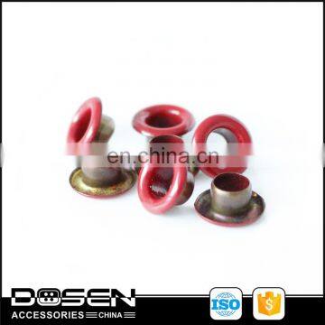 Shiny Red Color Painted Metal Circle Shoelace Hook Decorative Grommets Eyelets Studs for Bag Shoes Leather Canvas Apparel