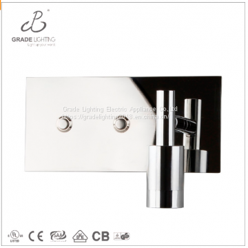 Chrome Indoor Bedside Led Wall Reading Lamps for Hotel/home With Double Light Wall Mounted Light photo-3