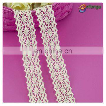 Guangzhou garment accessories colorful 100% cotton bobbin lace