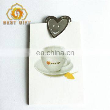 Chinese Style Painted Copper Heart Shape Bookmark With Box