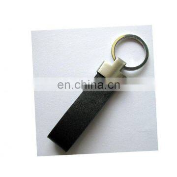 Metal leather keychain