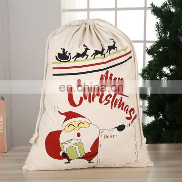 Christmas promotional gift bag santa sacks drawstring sachets