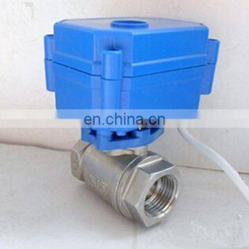 CWX-15N 2 Way BSP 1/2" SS304 CR05 12V DC / 3-6V DCmini stainless steel electric ball valve