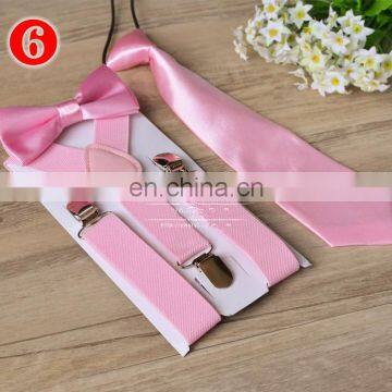 Kids Suspenders With Bowtie Ties 3PCS Set Children Boys Girls Braces Adjustable Suspenders Baby Party Wedding Ties Accessories photo-3