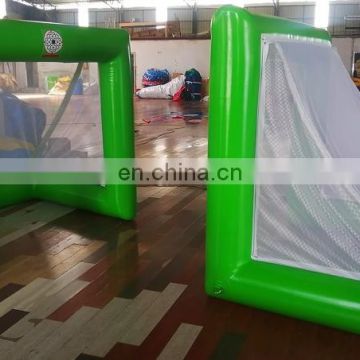 Commercial vinyl air blow up inflatable portable folding football soccer goals for kids