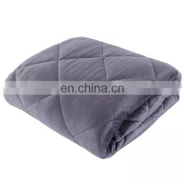 Amazon Hot Selling High Quality Diamond Pattern Rhombic Grid Minky Weighted Blanket Adjustable Weighted Blanket photo-2