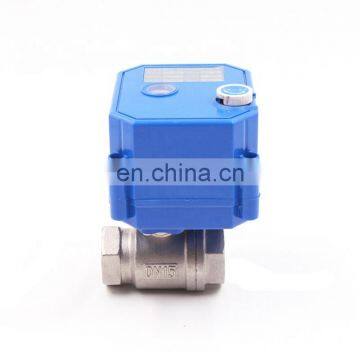 CWX - 25S plastic  stainless steel 304 Good quality motorized motor electric ball valve with manual function