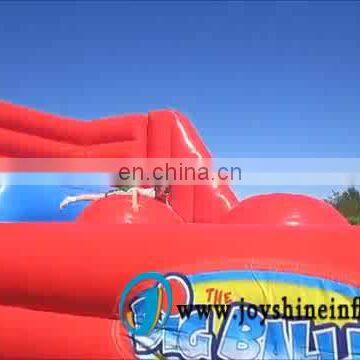 Red Inflatable Wipeout Jump Big Baller Obstacle Sport Game Inflatable Wipe Out Jumping Balls Games