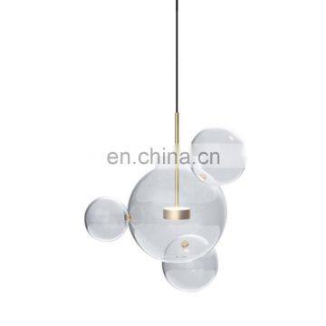 Modern Clear Glass Bubble Lamp Chandelier For Home Decor Fixture Clear Glass Ball Pendant Lamp photo-3