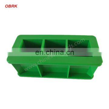 50mm Green Color Three Gang Concrete Test Cube Mould,Cement Mortar Moulds,Plastic Concrete Cube Mold