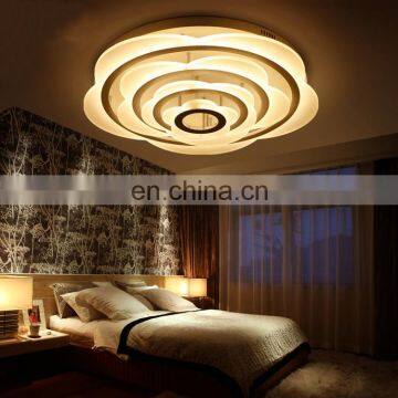 60w round flower shape acrylic long lifespan led suspended ceiling lamp with CE approval