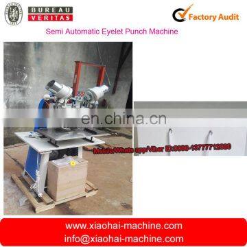 HAS VIDEO Two Heads Semi Automatic Eyelet Punch Machine For Bag photo-2